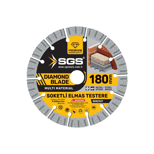 SOKETLİ ELMAS TESTERE Multi-Material 180mm SGS2337